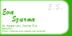 eva szurma business card