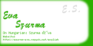 eva szurma business card